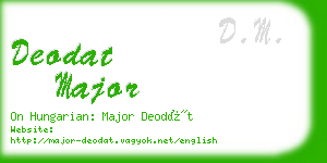 deodat major business card